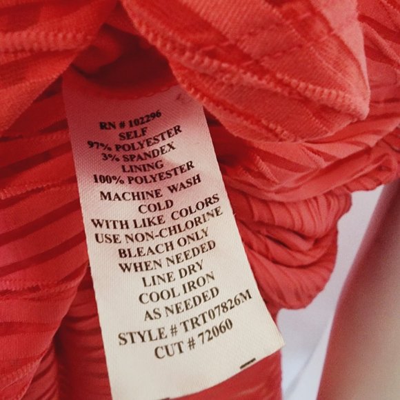 CONNECTED APPAREL Solid All Pink Textured Cap Sleeve Dress Womens Size 8 - Picture 6 of 7